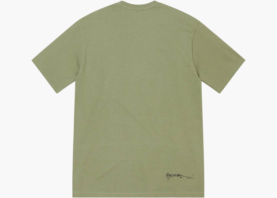 Supreme Ralph Steadman Box Logo Tee Light Olive | Hype Clothinga