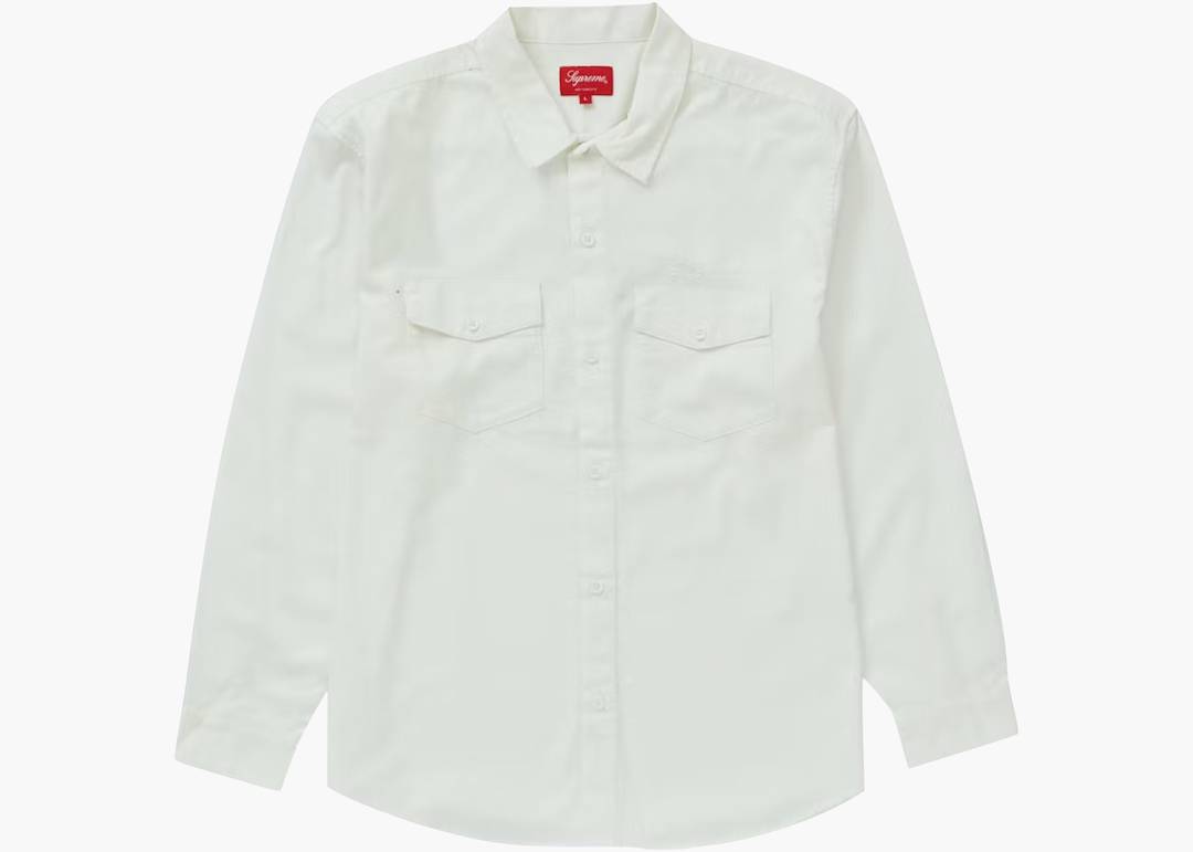 Supreme Raymond Pettibon Work Shirt White | Hype Clothinga
