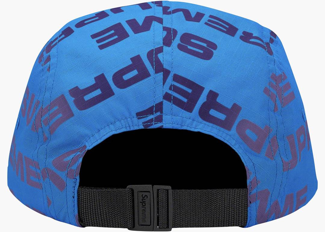 Supreme Reactive Print Camp Cap Blue