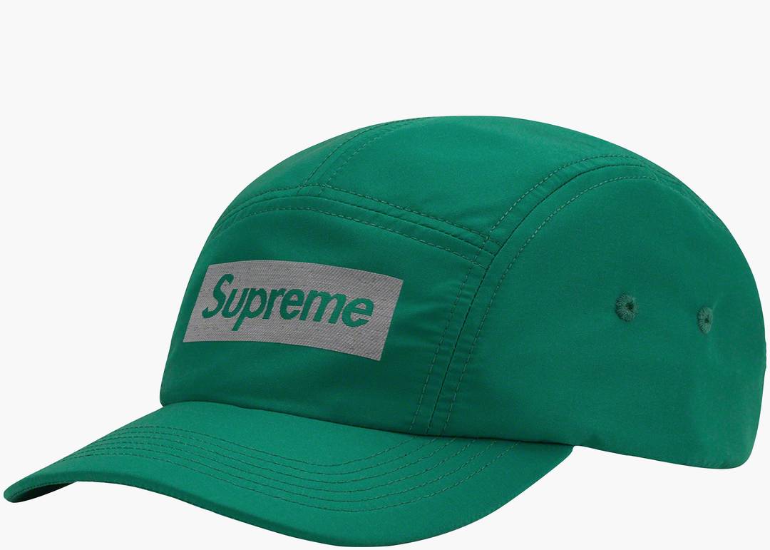 Supreme Reflective Jacquard Logo Camp Cap (FW22) Green | Hype ...