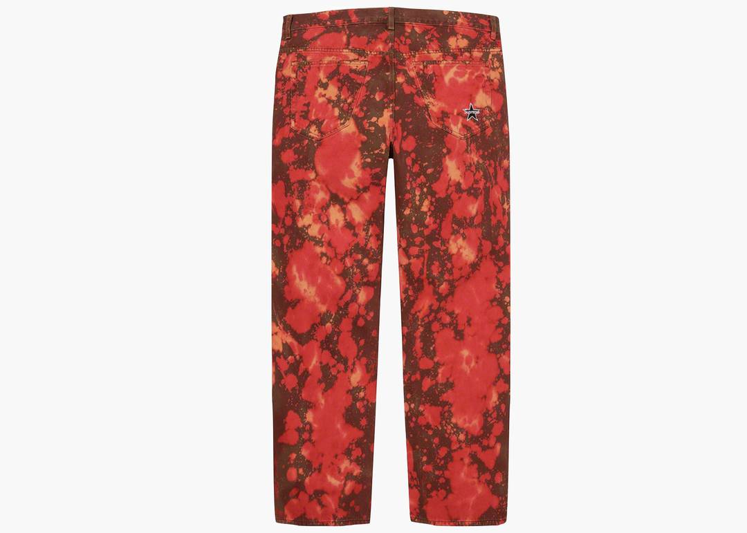 Supreme Regular Jean Bleached Red | Hype Clothinga