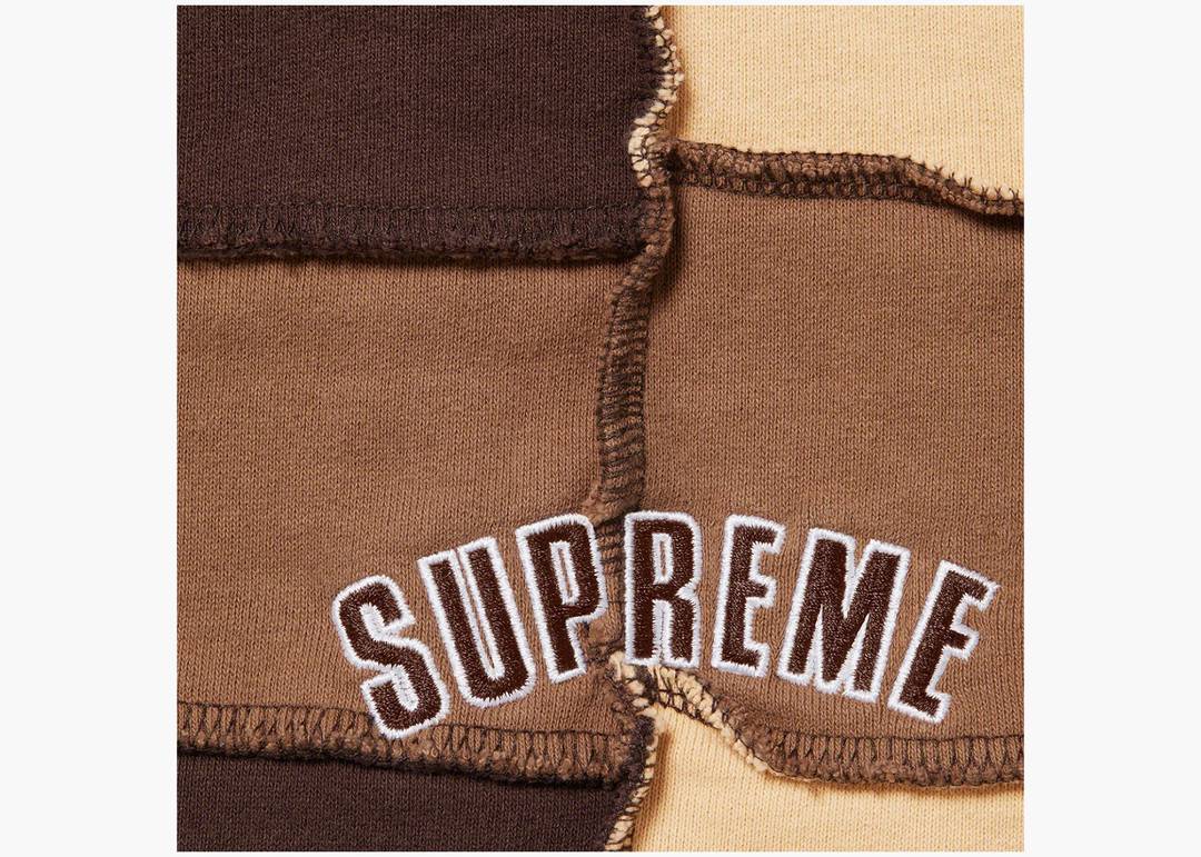 Supreme Reverse Patchwork Sweatshort Brown | Hype Clothinga