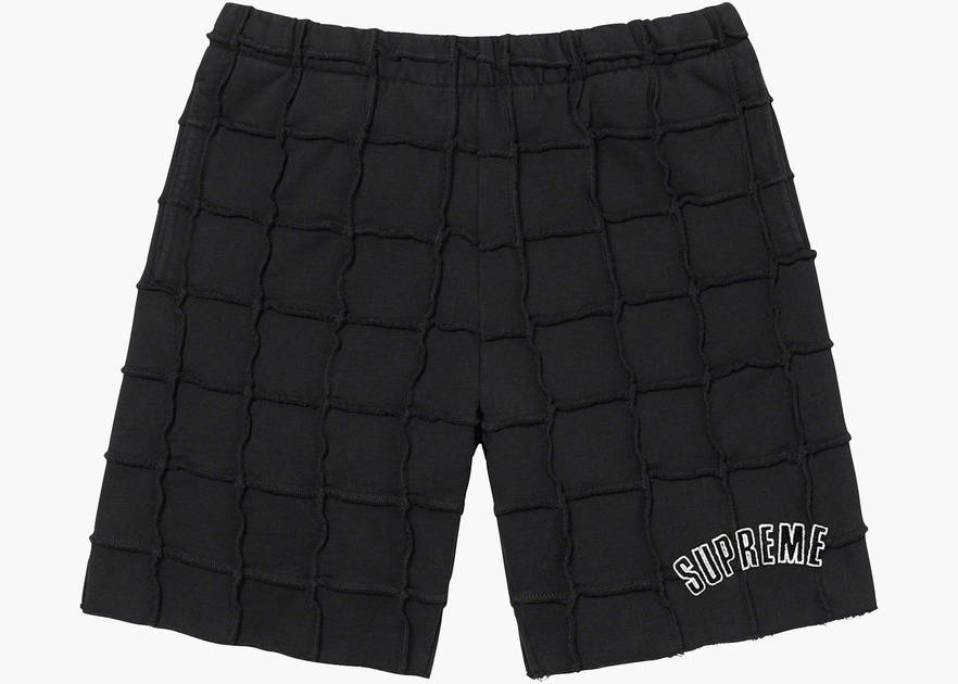 Supreme Reverse Patchwork Sweatshort Black