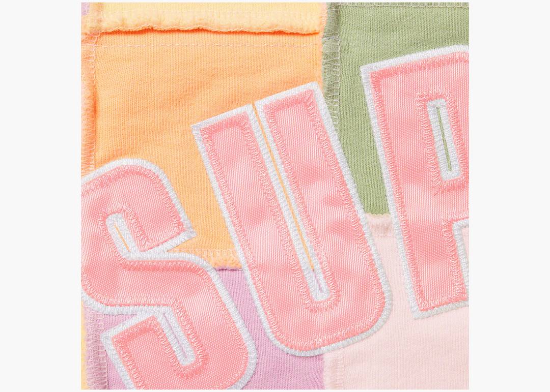 Supreme Reverse Patchwork Zip Up Hooded Sweatshirt Multicolor