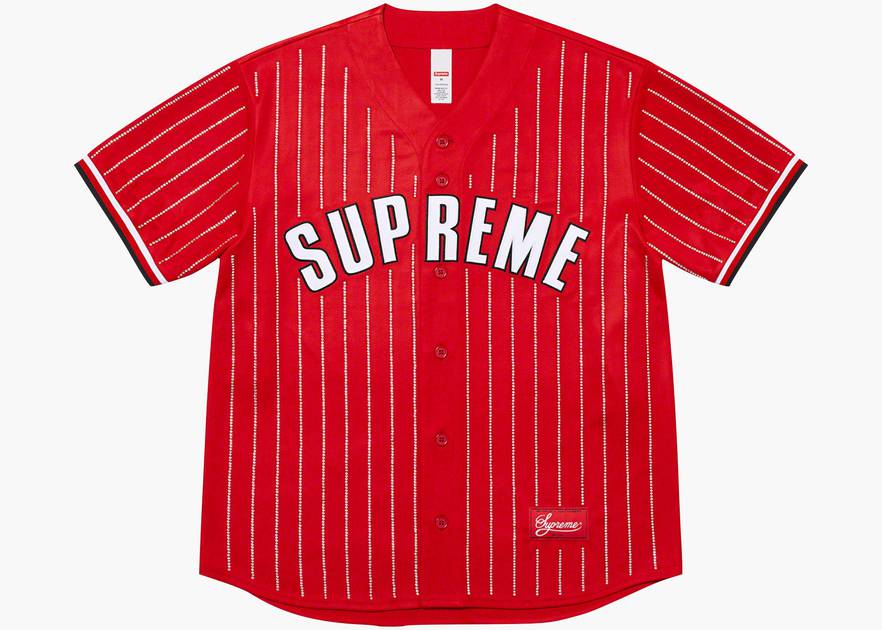 Supreme - SUPREME シュプリーム 22SS Rhinestone Stripe Baseball ...