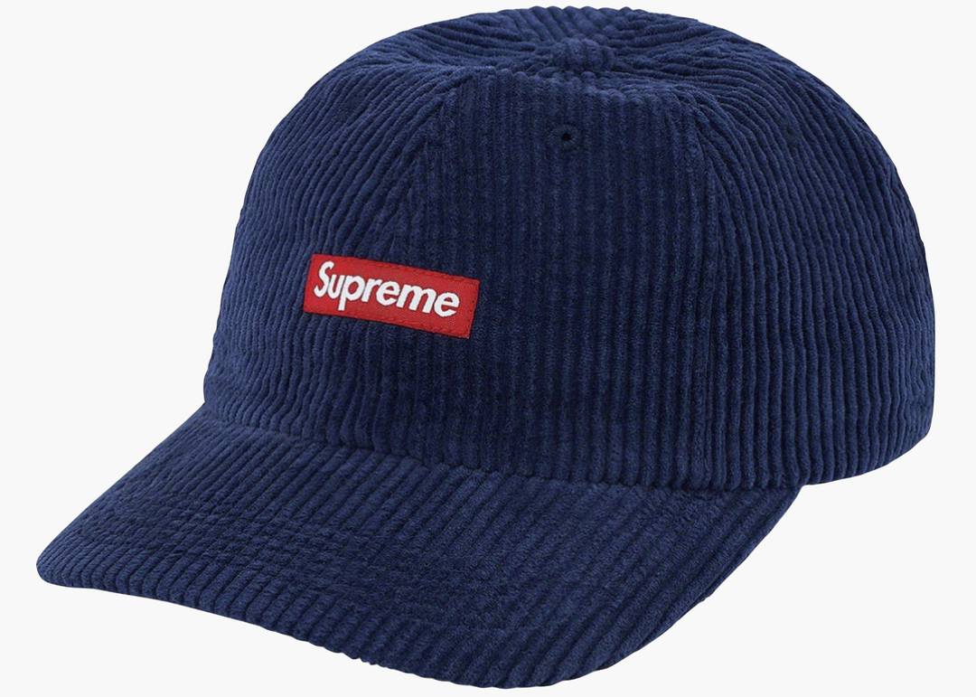 Supreme Ripple Corduroy Small Box 6-panel Navy