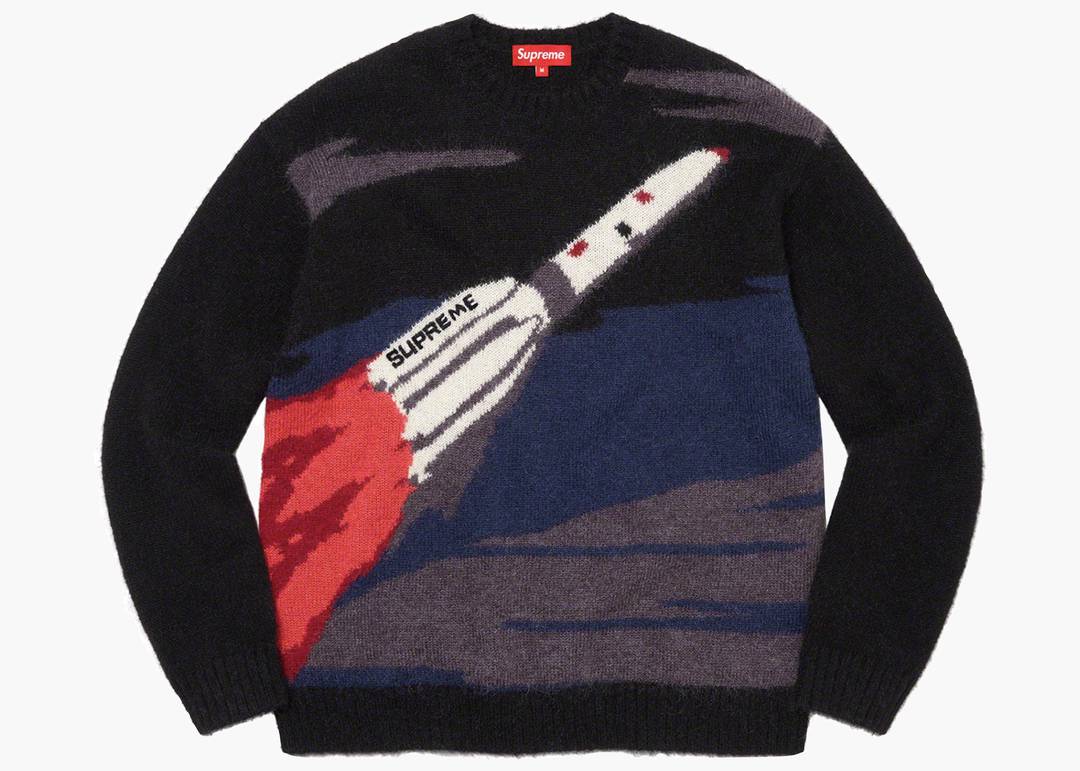 Supreme Rocket Sweater Black | Hype Clothinga