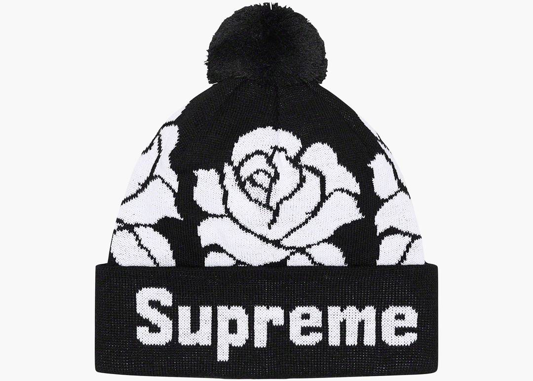 Supreme Rose Beanie Black | Hype Clothinga