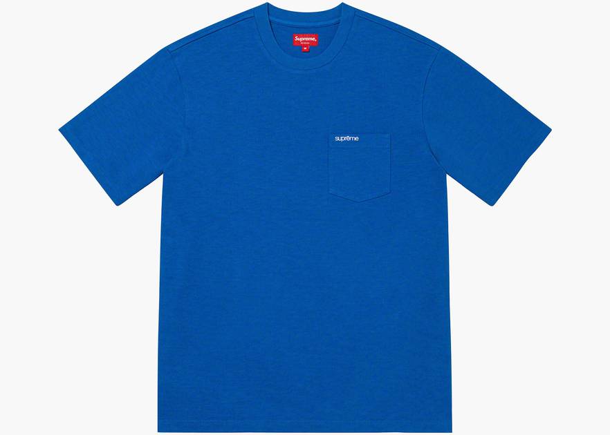 Supreme S/S Pocket Tee (FW22) Bright Blue | Hype Clothinga