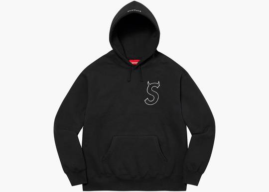 Supreme S Logo Hooded Sweatshirt (FW22) Black | Hype Clothinga