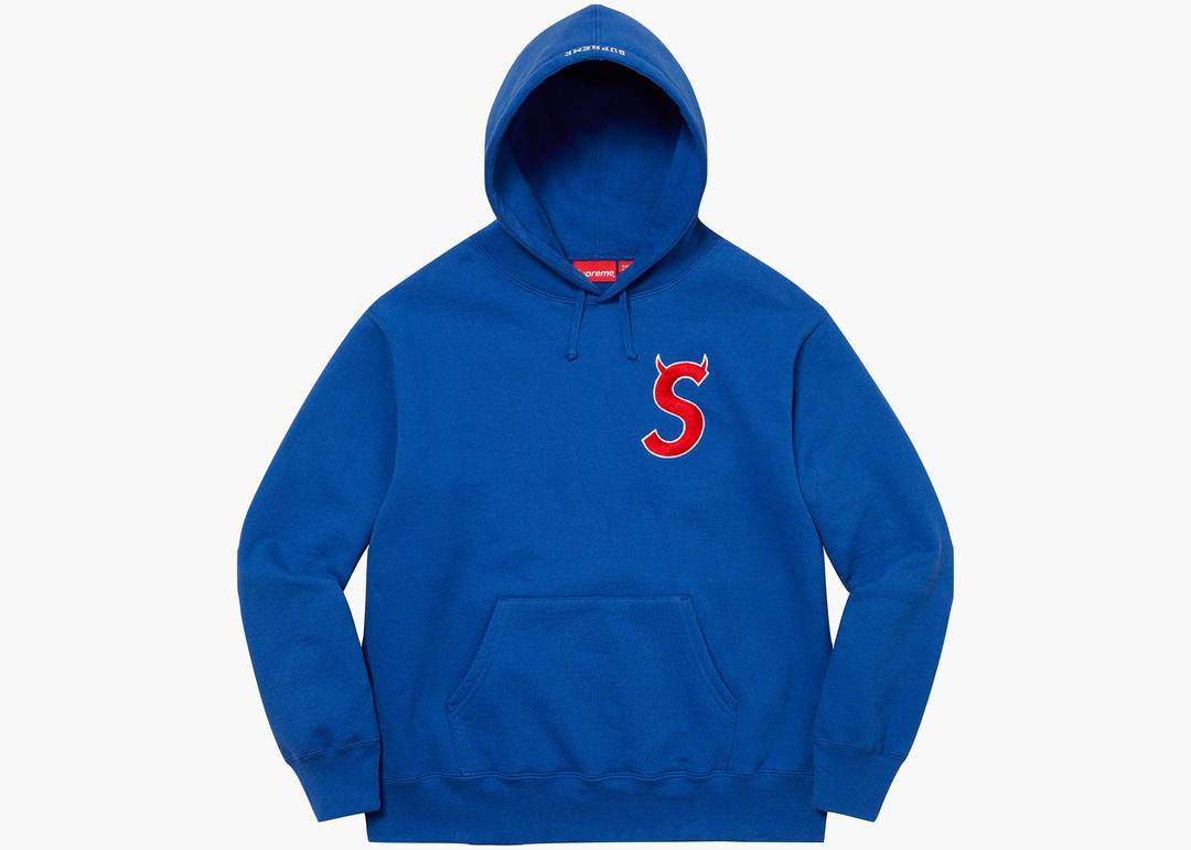 Supreme S Logo Hooded Sweatshirt (FW22) Royal | Hype Clothinga