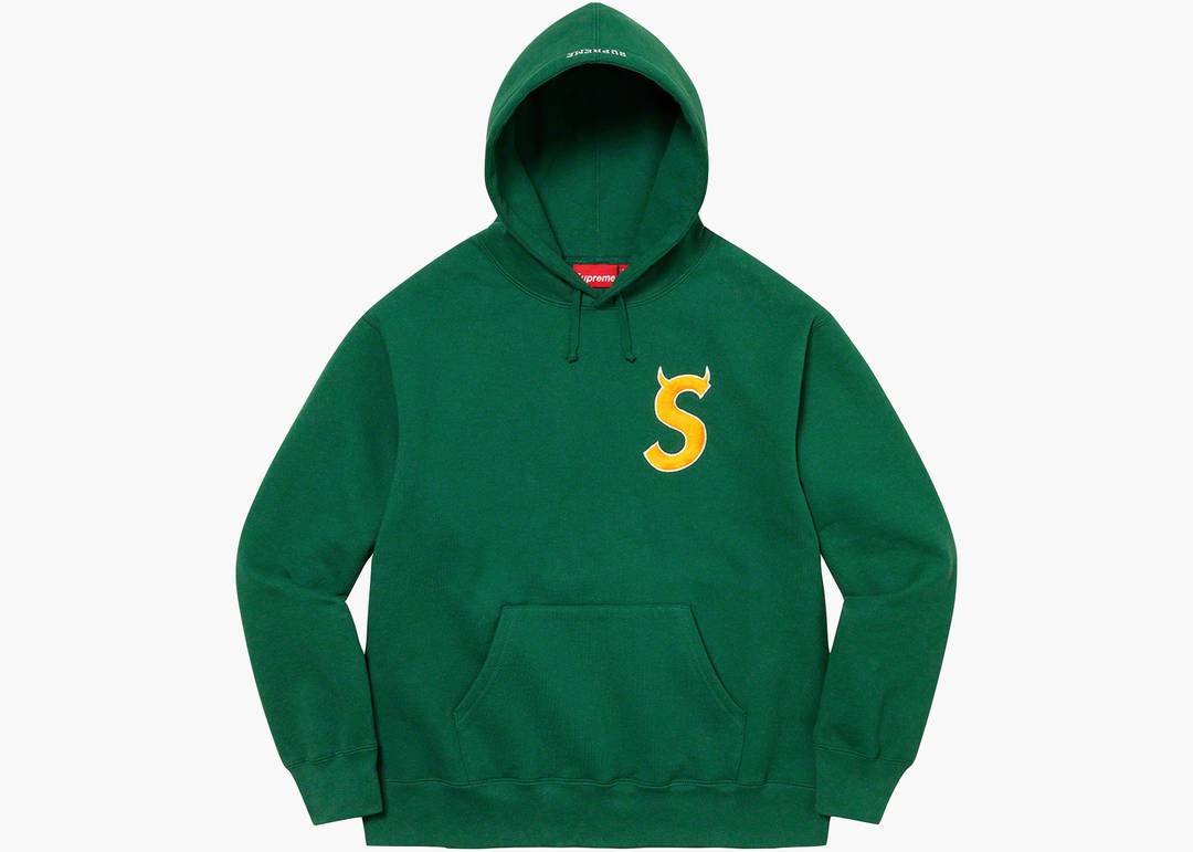 Supreme S Logo Hooded Sweatshirt (FW22) Dark Green Hype Clothinga