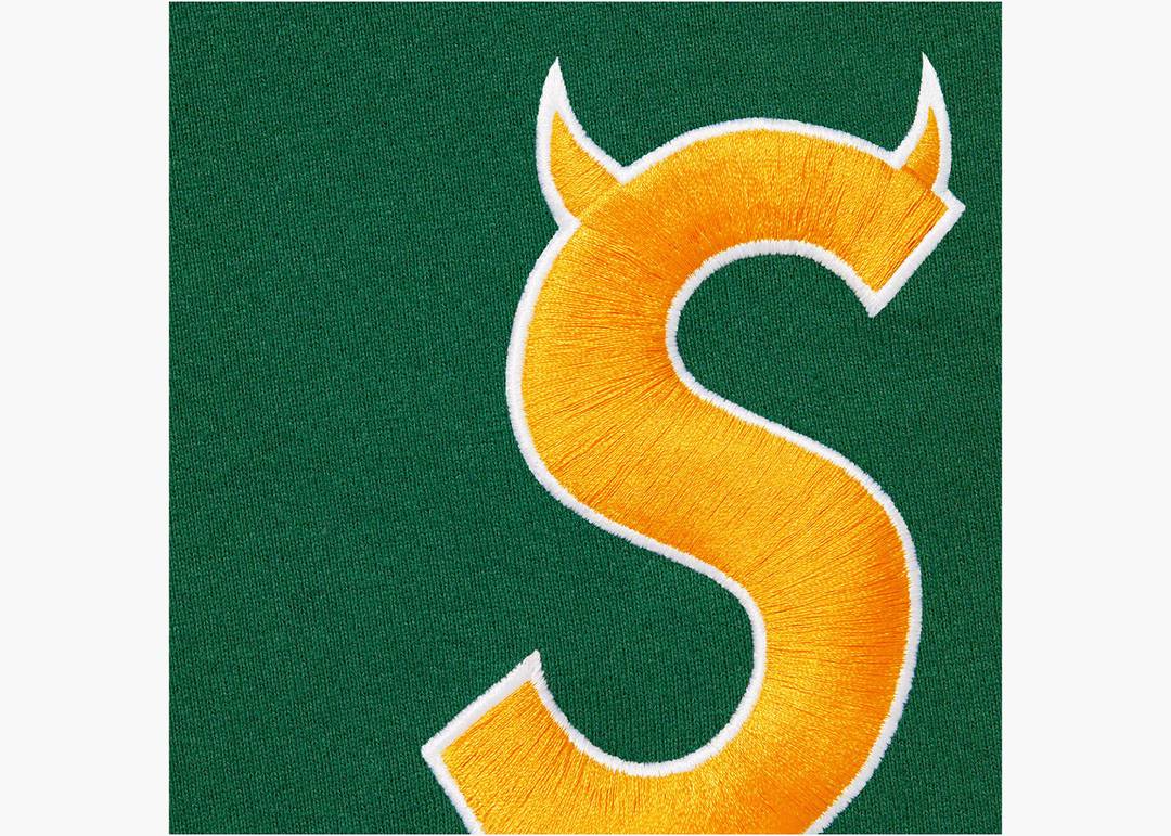 Supreme S Logo Hooded Sweatshirt (FW22) Dark Green | Hype Clothinga