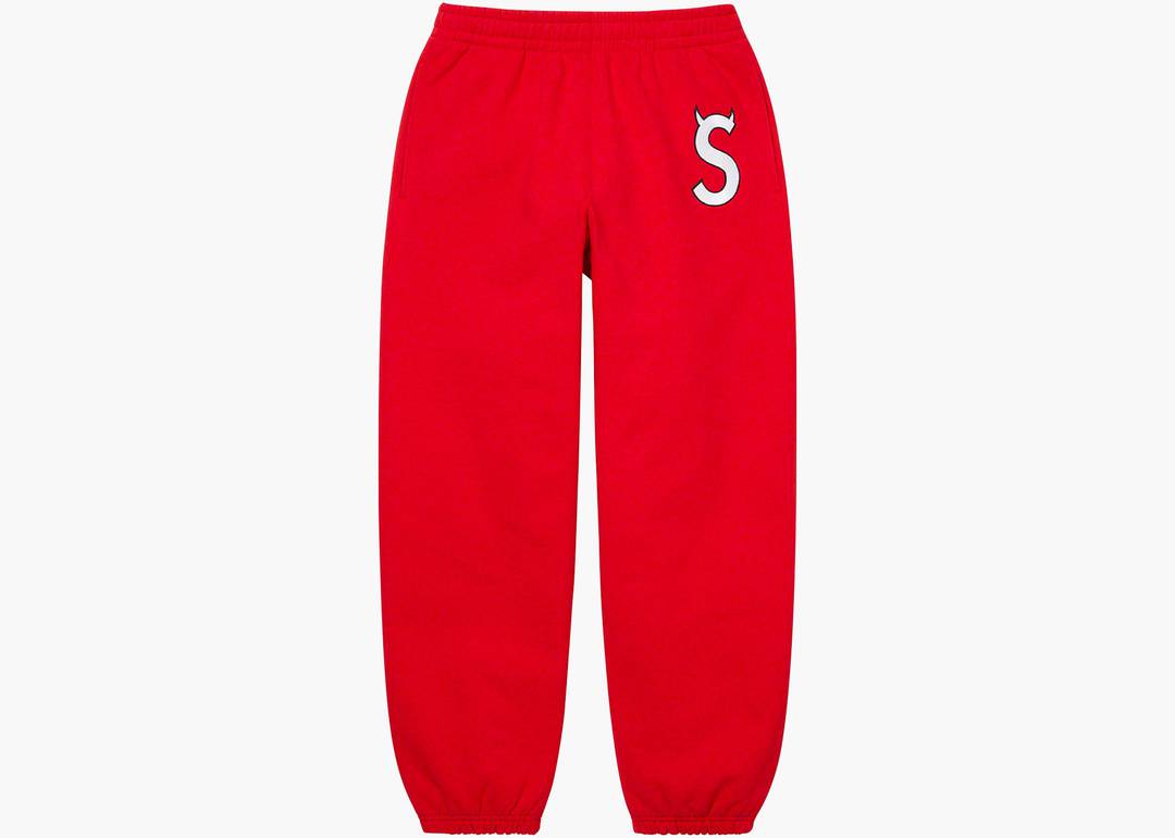 Supreme S Logo Sweatpant (FW22) Red | Hype Clothinga