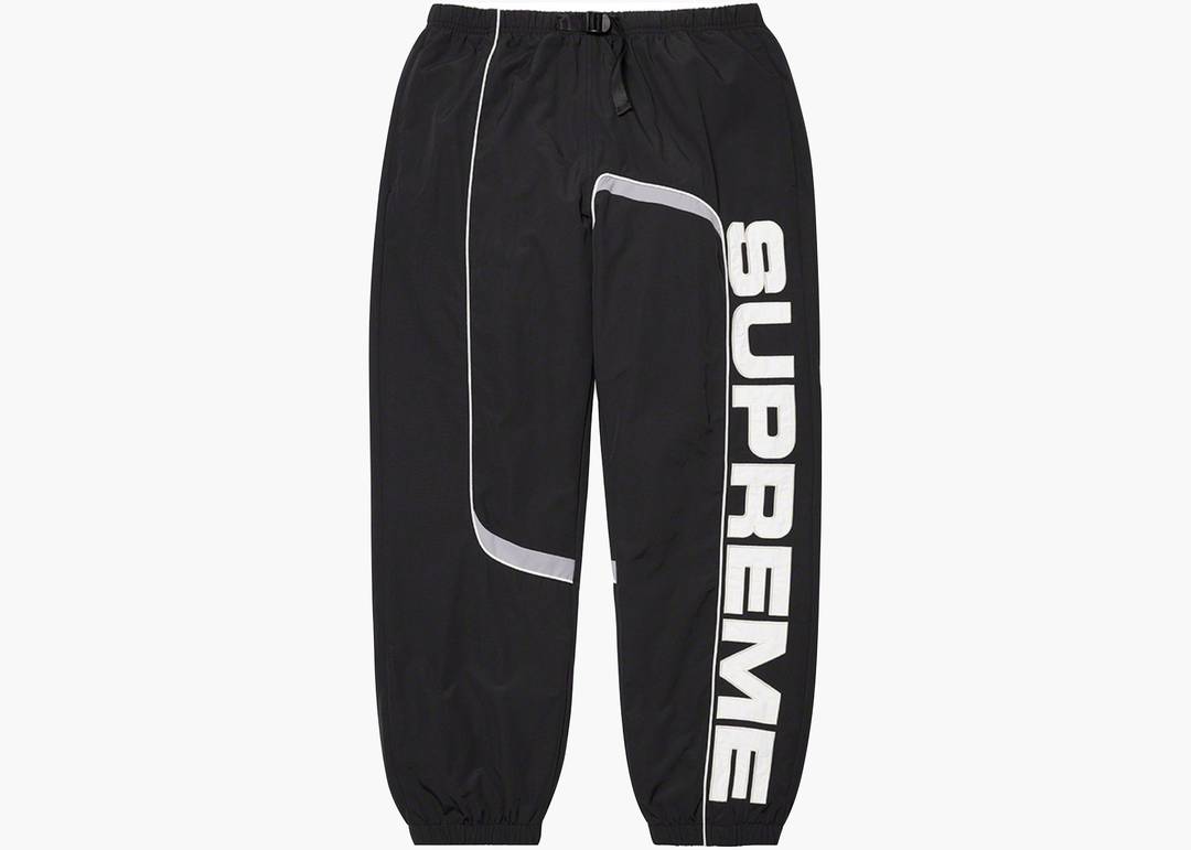 Supreme S Paneled Belted Track Pant Black | Hype Clothinga