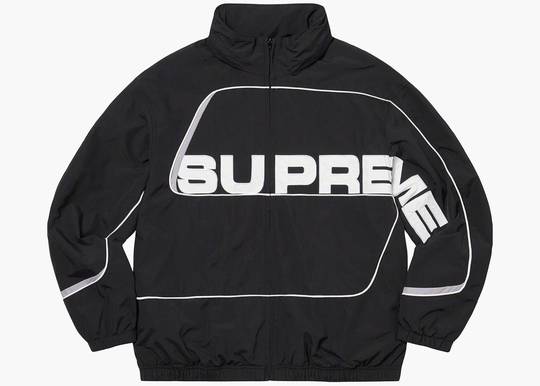 Supreme S Paneled Track Jacket Black | Hype Clothinga