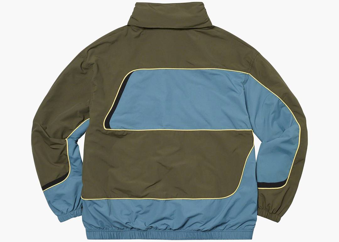 Supreme S Paneled Track Jacket Olive | Hype Clothinga