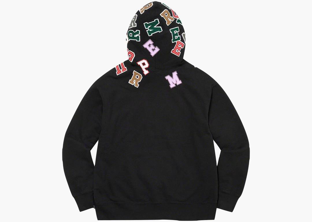 Supreme Scattered Appliqué Hooded Sweatshirt Black | Hype Supreme Scattered Appliqué Hooded Sweatshirt Black | Hype