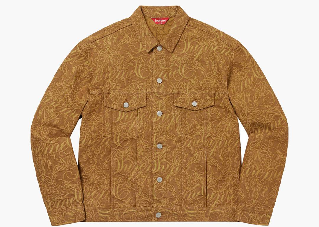 Louis Vuitton X Supreme Jacquard Denim Trucker Jacket Size