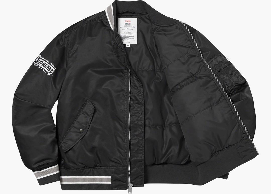 Supreme Second To None MA-1 Jacket Black | Hype Clothinga
