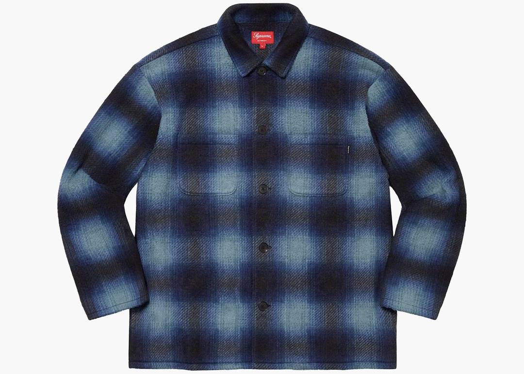 Supreme Shadow Plaid Fleece Shirt Blue