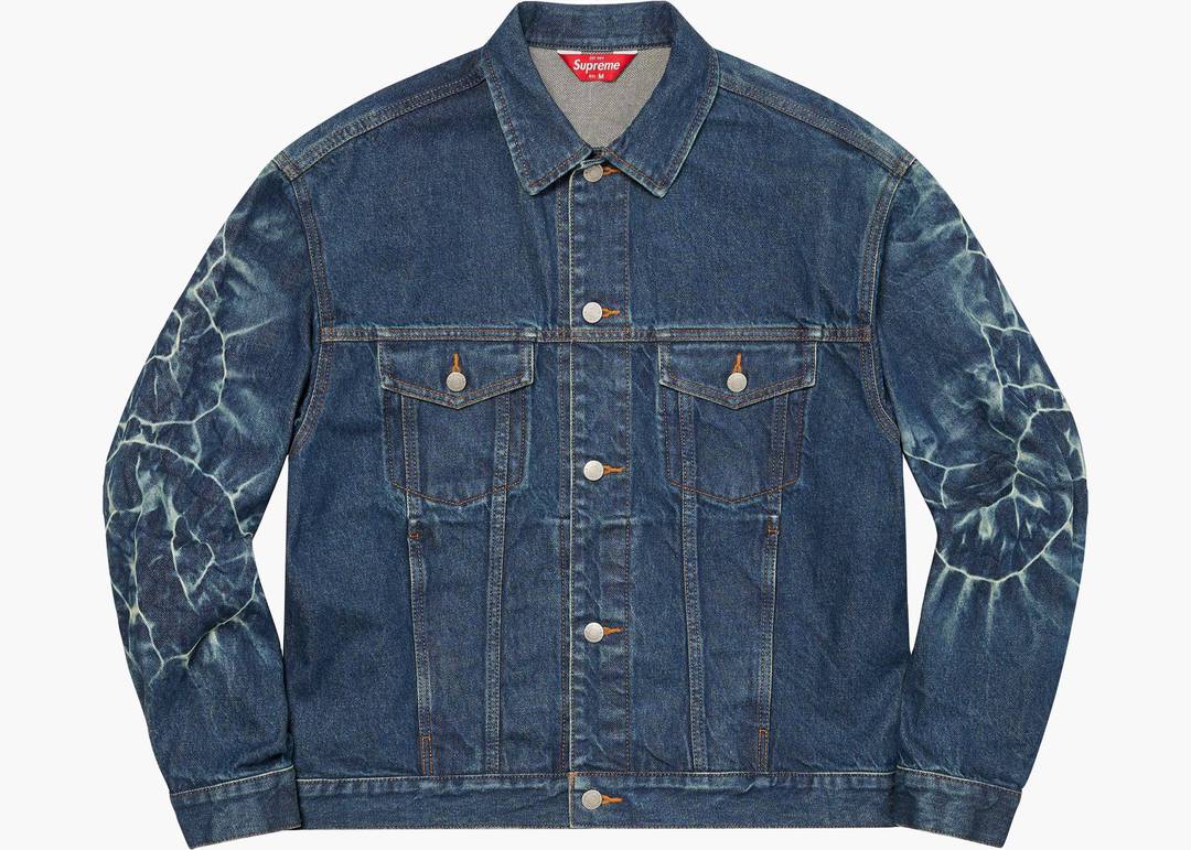 Supreme Shibori Denim Trucker Jacket 'Rigid Indigo' | Blue | Men's Size 103