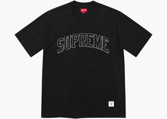 Supreme Sketch Embroidered S/S Top Black | Hype Clothinga