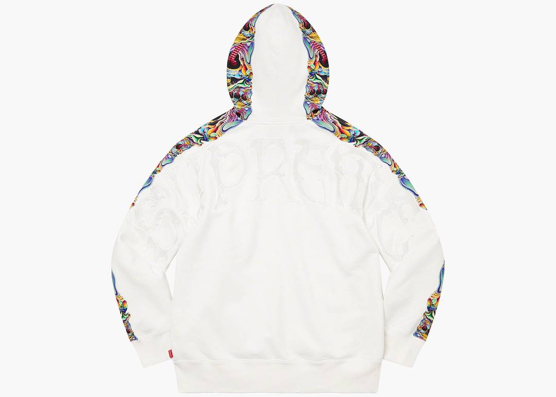 Supreme Skulls Zip Up Hooded Sweatshirt White | Hype Clothinga Supreme Skulls Zip Up Hooded Sweatshirt White | Hype Clothinga
