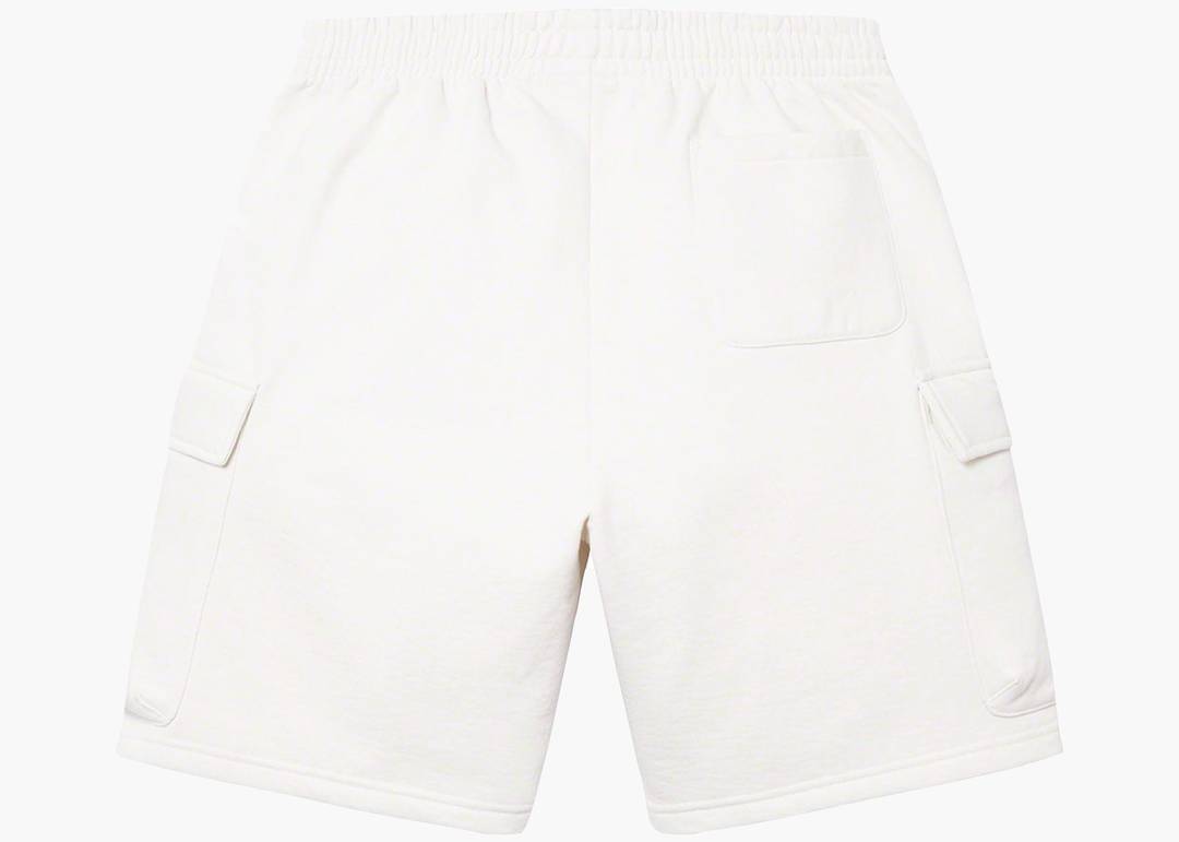 Supreme Small Box Baggy Cargo Sweatshort White | Hype Clothinga