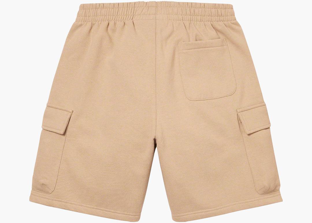 Supreme Small Box Baggy Cargo Sweatshort Tan | Hype Clothinga