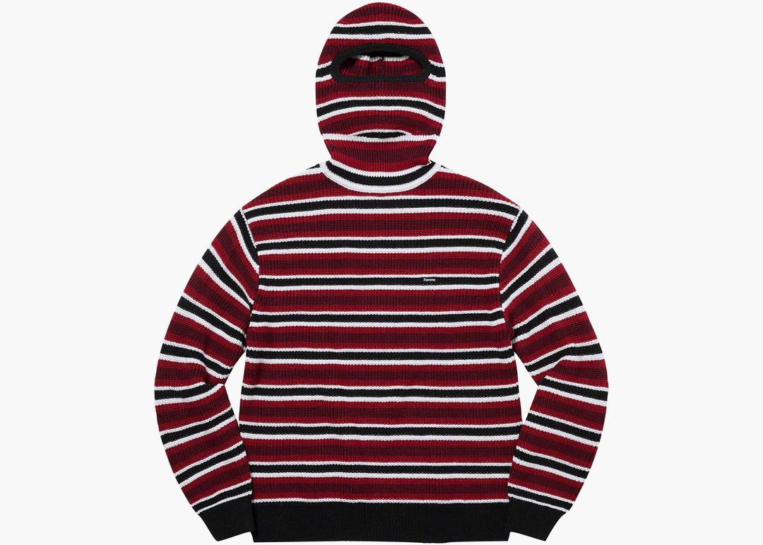 シルバー/レッド supreme small box stripe sweater | kdcow.com