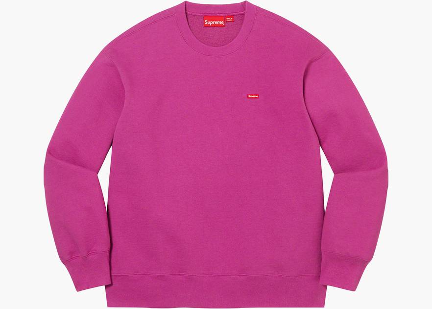 Supreme Small Box Crewneck (FW22) Raspberry | Hype Clothinga