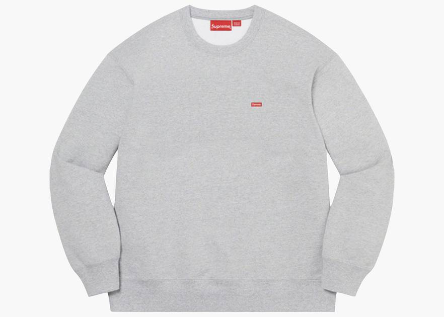 Supreme Small Box Crewneck Heather Grey | Hype Clothinga