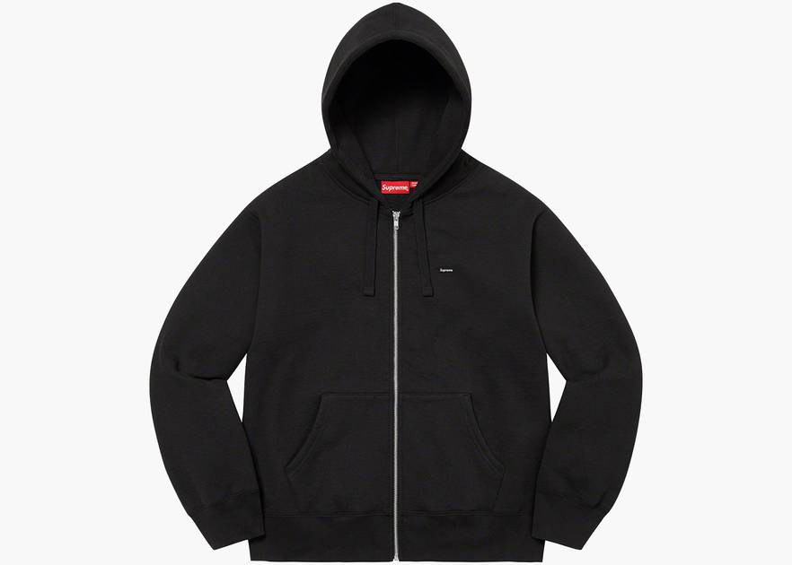 Supreme Small Box Drawcord Zip Up Hooded Sweatshirt Black | Hype Clothinga