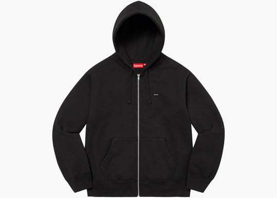 Supreme Small Box Drawcord Zip Up Hooded Sweatshirt Black