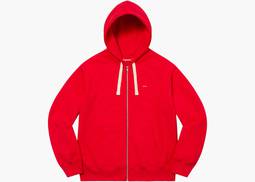 Supreme Small Box Drawcord Zip Up Hooded Sweatshirt Red