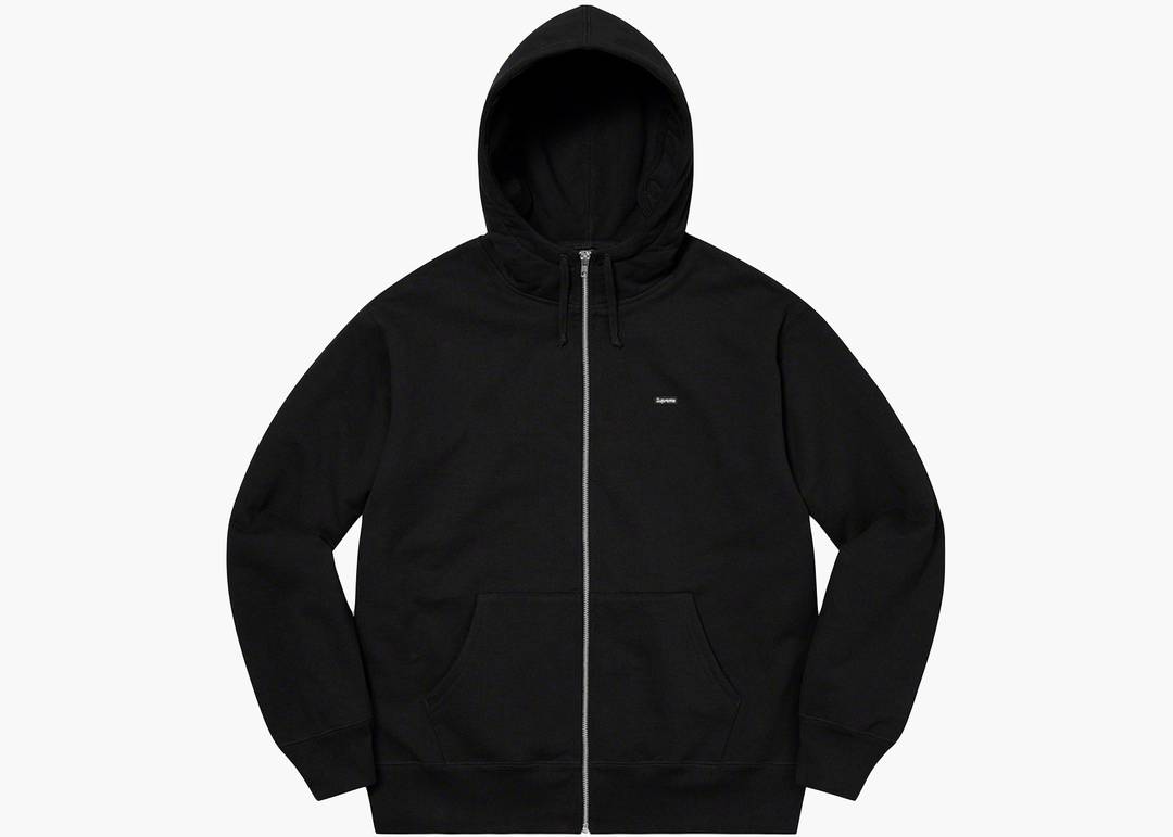 Supreme Small Box Facemask Zip Up Hooded Sweatshirt Black