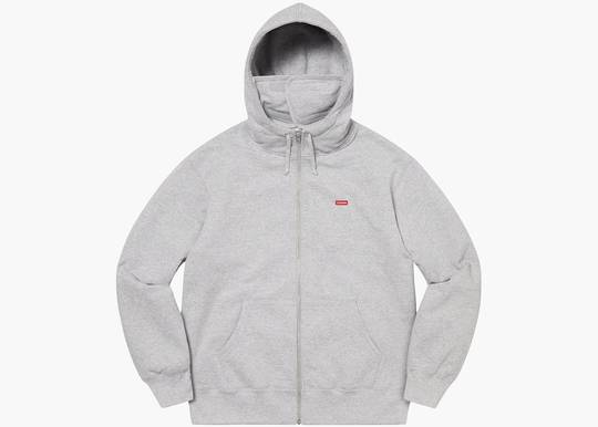 Supreme Small Box Facemask Zip Up Hooded Sweatshirt Heather Grey Supreme Small Box Facemask Zip Up Hooded Sweatshirt Heather Grey