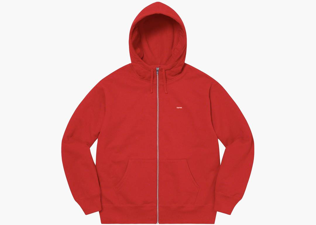 . Andet måtte Supreme Small Box Facemask Zip Up Hooded Sweatshirt Red