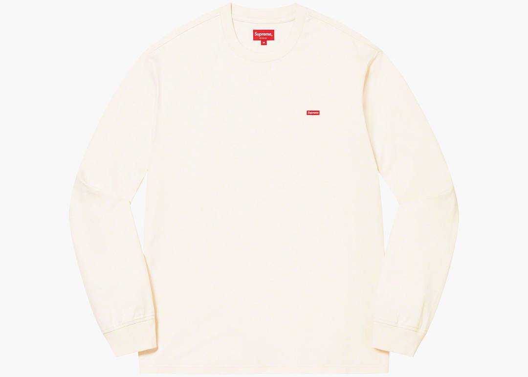 Supreme Small Box L/S Tee (FW22) Natural | Hype Clothinga