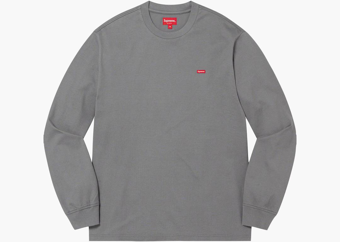 Supreme Small Box L/S Tee (FW22) Charcoal | Hype Clothinga