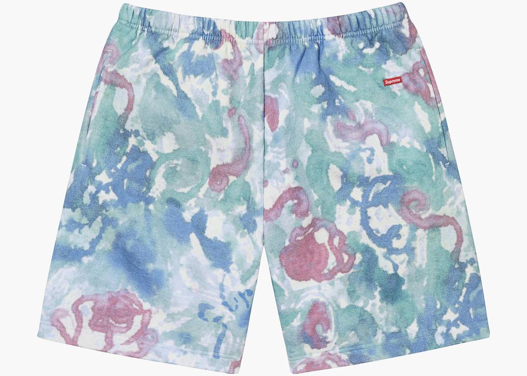 Supreme Small Box Sweatshort Watercolor Floral