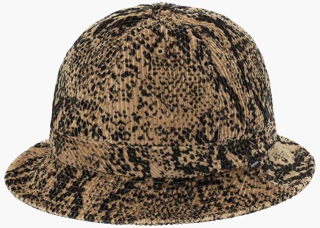 Supreme Snakeskin Corduroy Bell Hat Tan