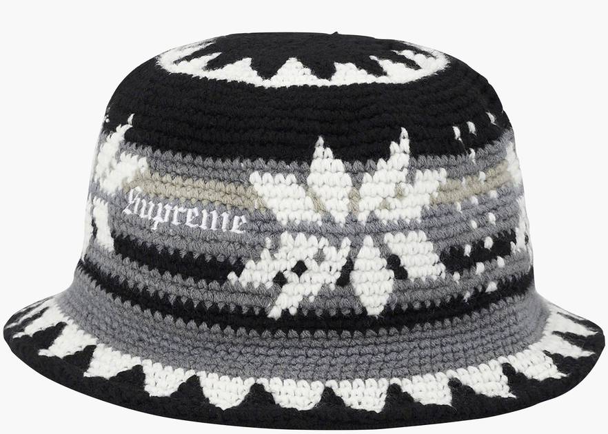 純正公式supreme snowflake crochet crusher 帽子