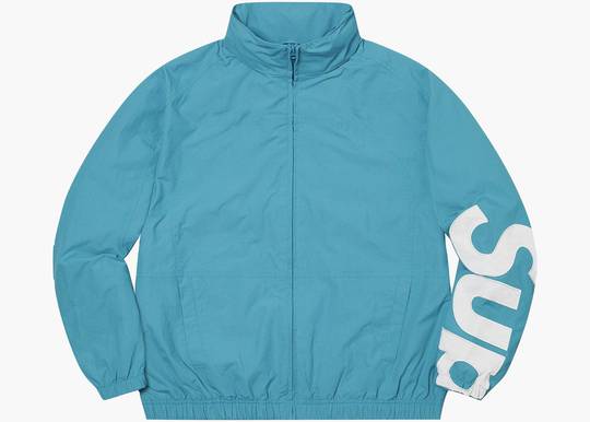 Supreme Spellout Track Jacket Aqua