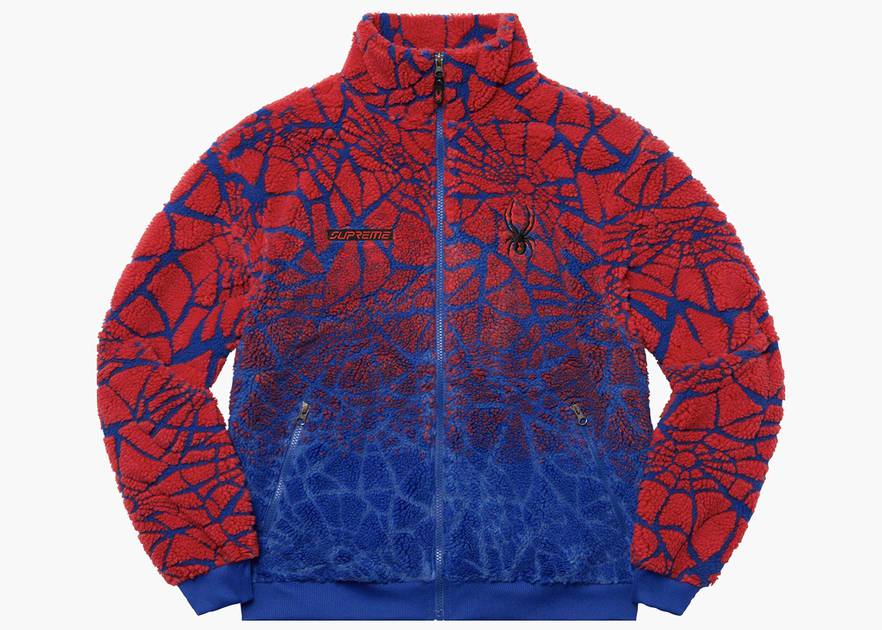 Supreme Spyder Web Polar Fleece Jacket Royal | Hype Clothinga