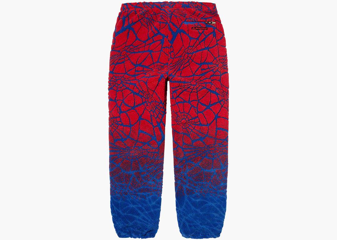 Supreme Spyder Web Polar Fleece Pant Royal | Hype Clothinga