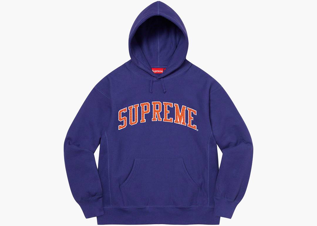 Supreme Stars Arc Hooded Sweatshirt Dark Royal | Hype Clothinga