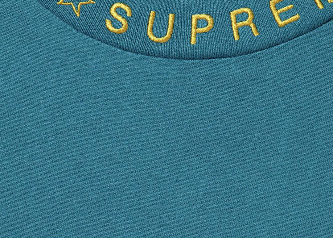 Supreme Stars Collar L/S Top Aqua | Hype Clothinga