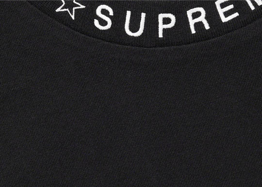 Supreme Stars Collar L/S Top Black | Hype Clothinga